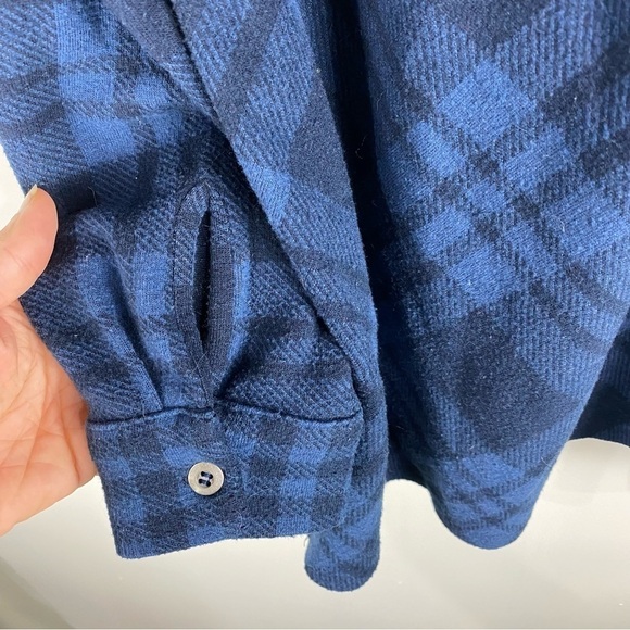 Soft Surroundings Plaid Full Button Up Down Shirt Top Jacket Shacket Size PS - Picture 5 of 6